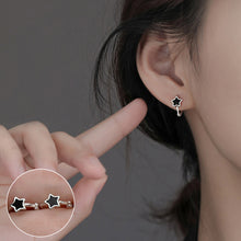 Korean Version S925 Silver Needle Personalized Geometric Double-layer Cross Circle Earrings For Women Retro Fashion Creative Ear Rings And Ear Buckles Trendy