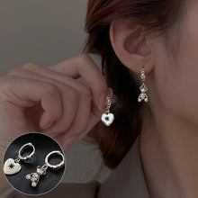 Korean Version S925 Silver Needle Personalized Geometric Double-layer Cross Circle Earrings For Women Retro Fashion Creative Ear Rings And Ear Buckles Trendy