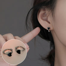 Korean Version S925 Silver Needle Personalized Geometric Double-layer Cross Circle Earrings For Women Retro Fashion Creative Ear Rings And Ear Buckles Trendy